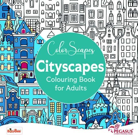 Color Scapes Cityscapes Colouring Book For Adult