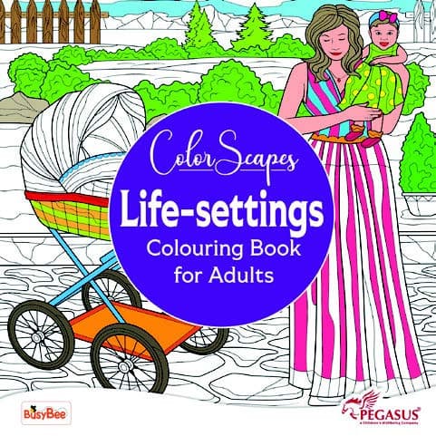 Color Scapes Life Settings Colouring Book For Adult