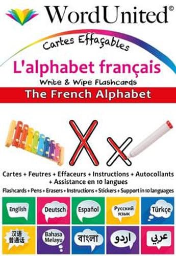 French Alphabet - Write & Wipe Flash Cards
