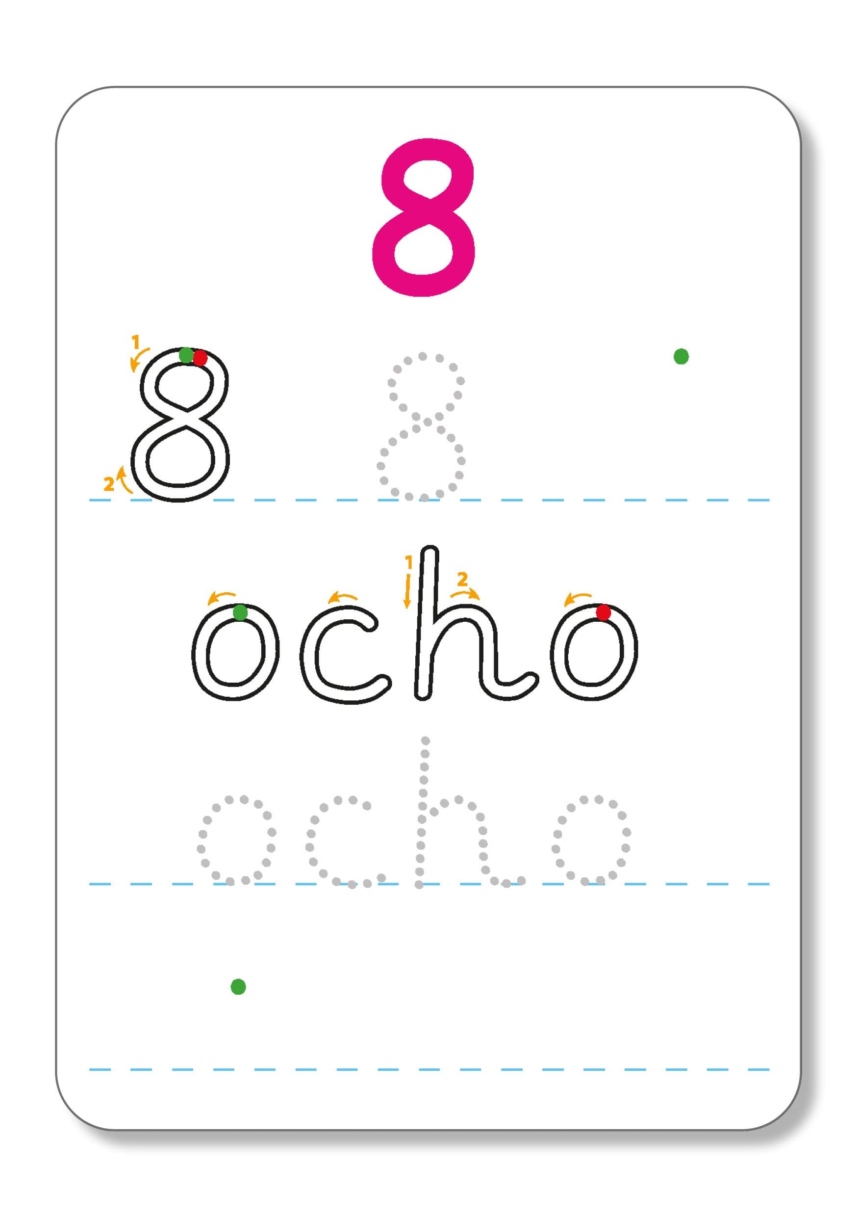 Numbers In Spanish- Write & Wipe Flash Cards — image 7