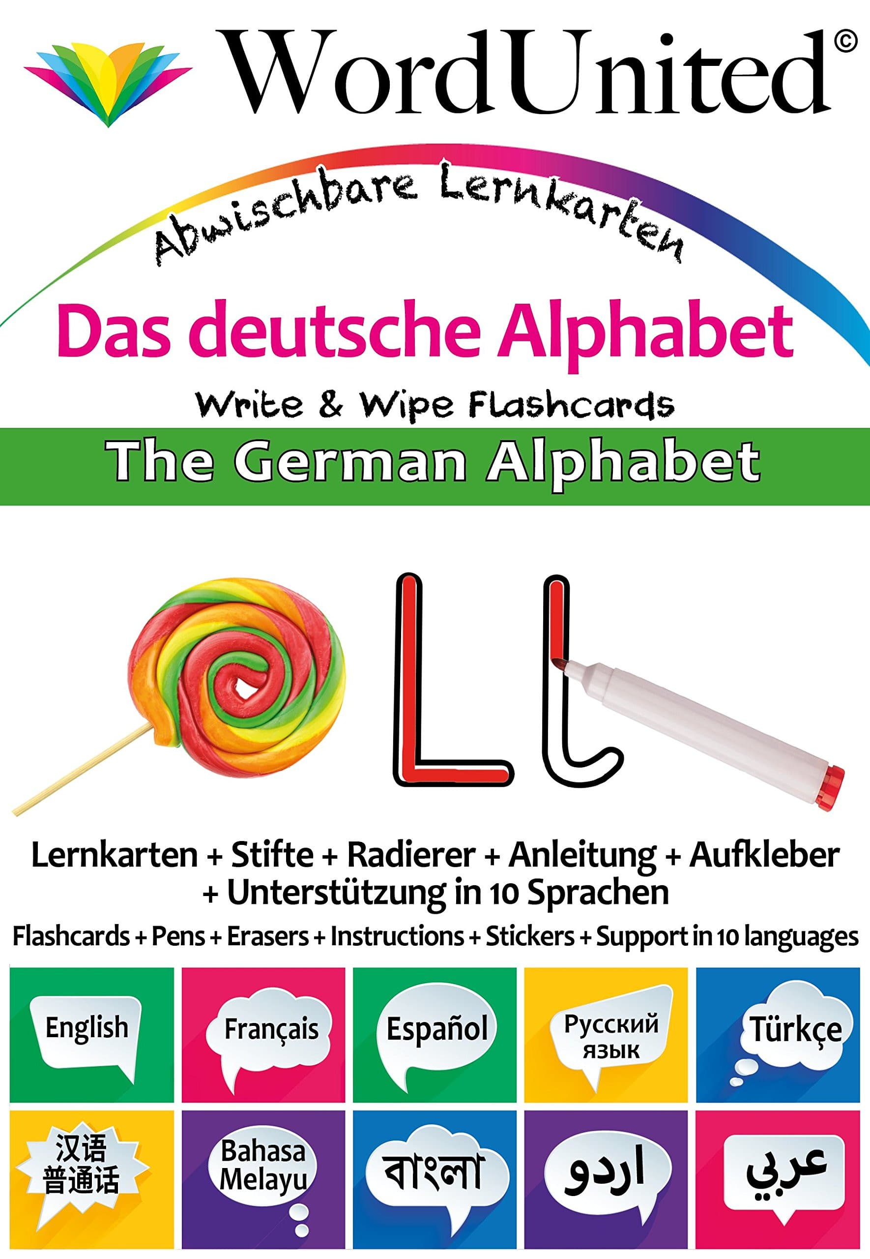 The German Alphabet - Write & Wipe Flash Cards — image 1