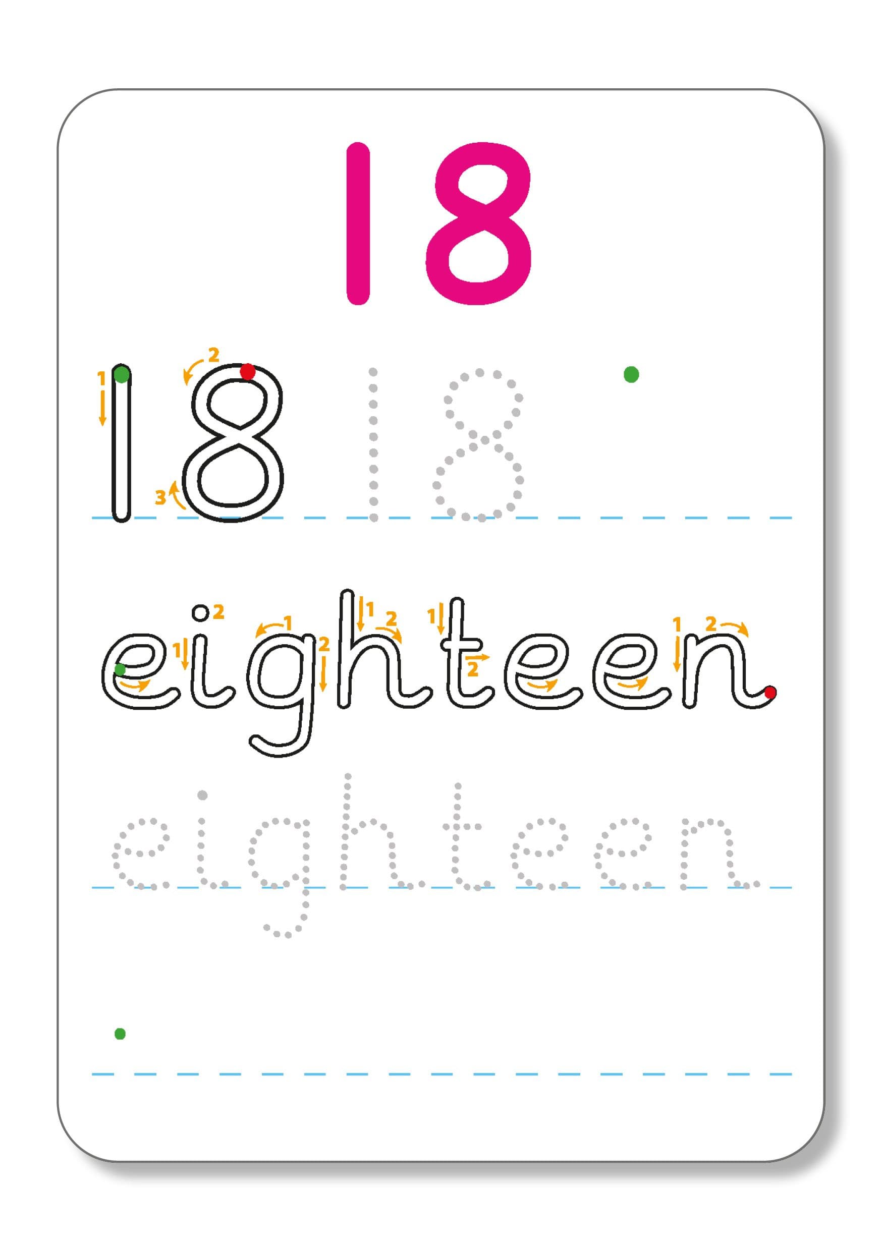 Numbers In English - Write & Wipe Flash Cards — image 3