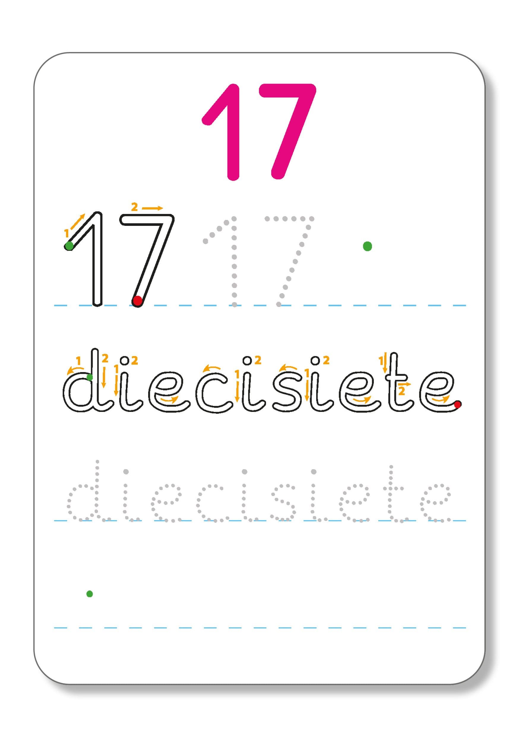 Numbers In Spanish- Write & Wipe Flash Cards — image 4