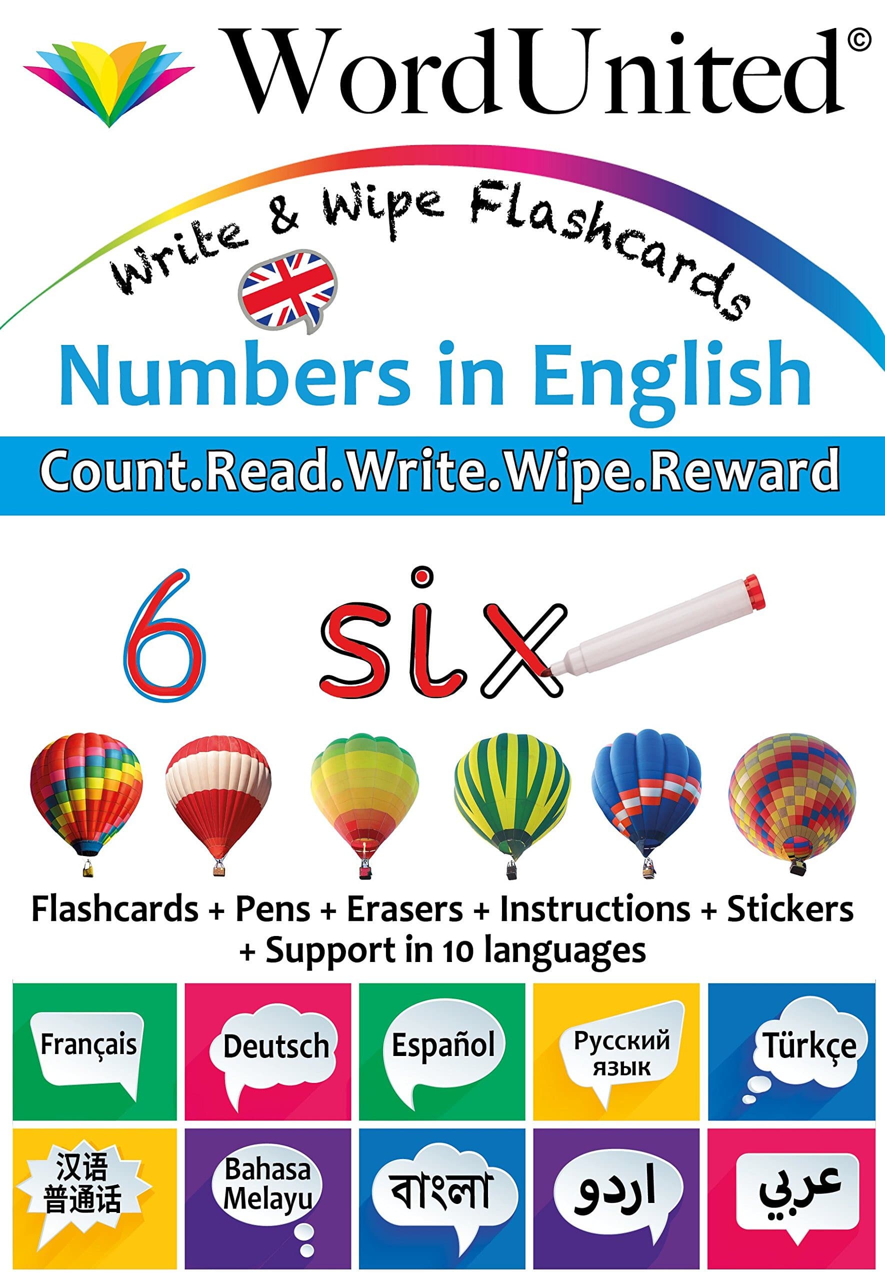 Numbers In English - Write & Wipe Flash Cards — image 1