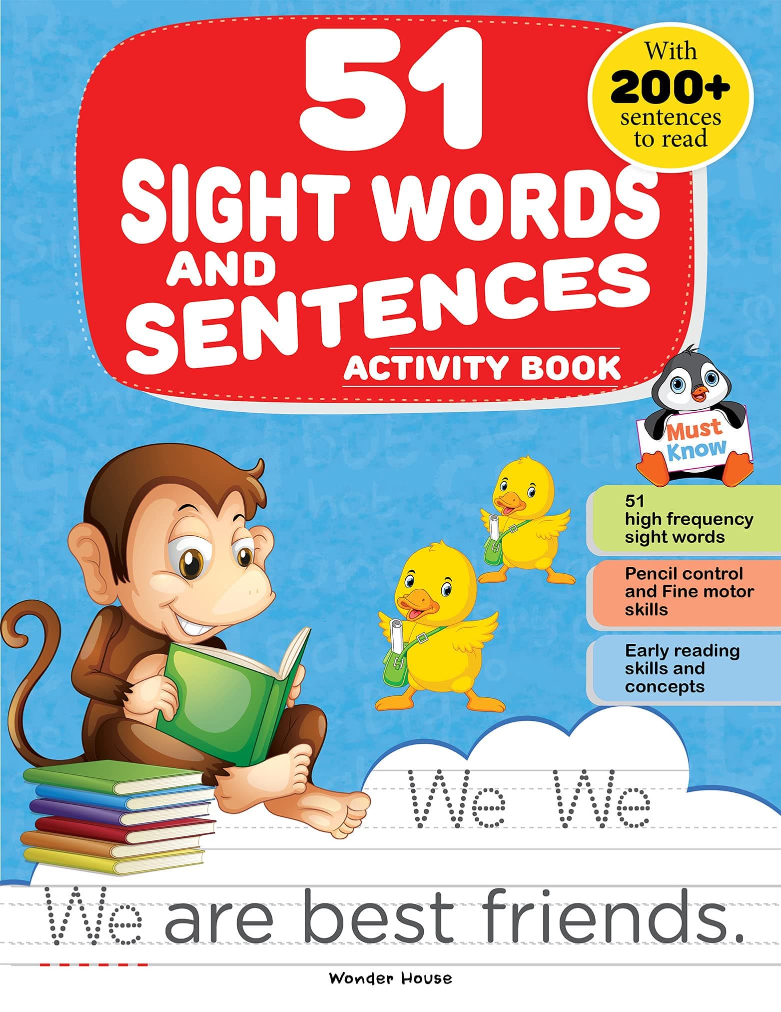 51 Sight Words and Sentences Activity Book