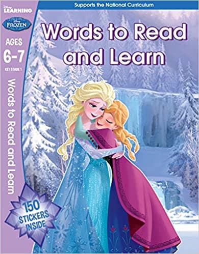 Disney Learning Frozen Words to Read & Learn Workbook Ages 6 7 TWO COVERS