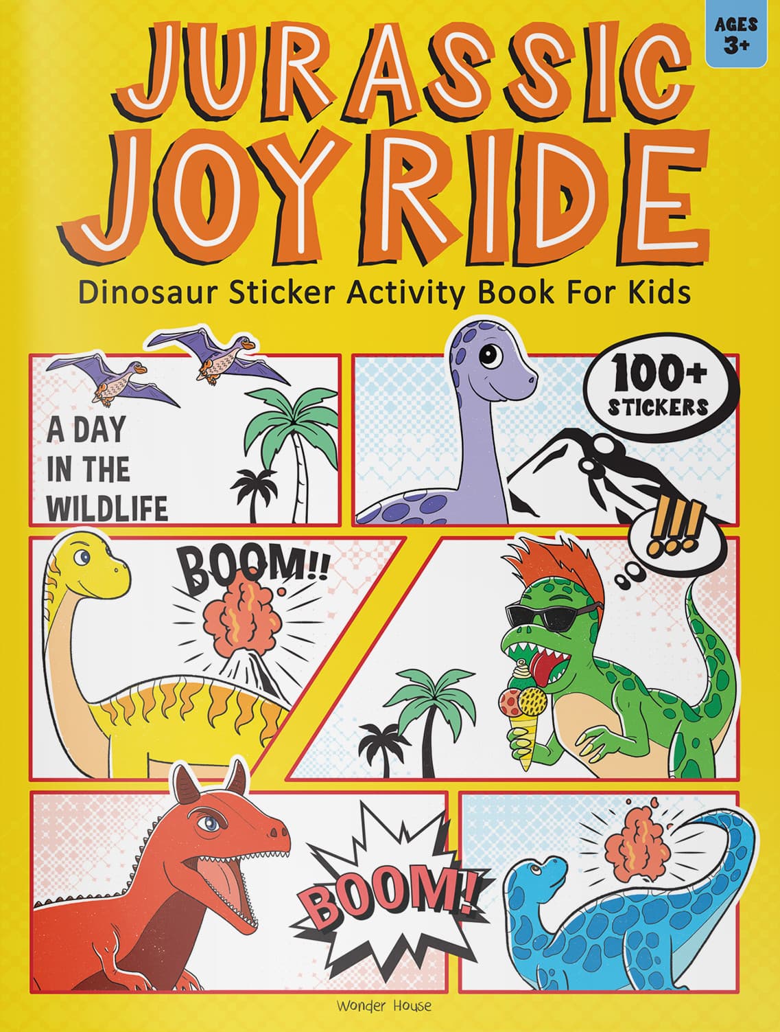 Jurassic Joyride Dinosaur Sticker Activity Book For Kids