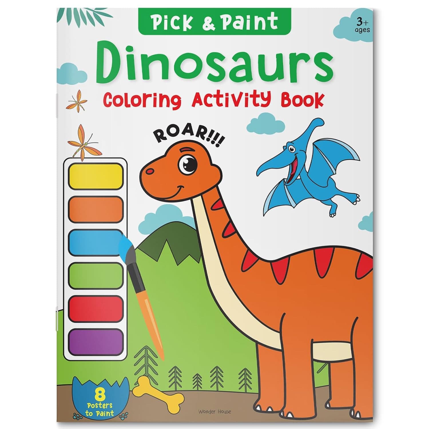 Pick and Paint Coloring Activity Kids Dinosaurs