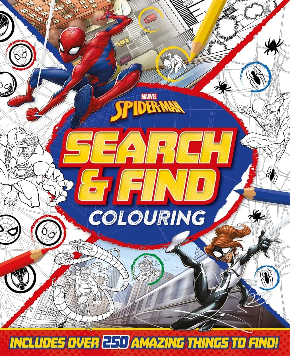 Marvel Spiderman Search & Find Colouring Book