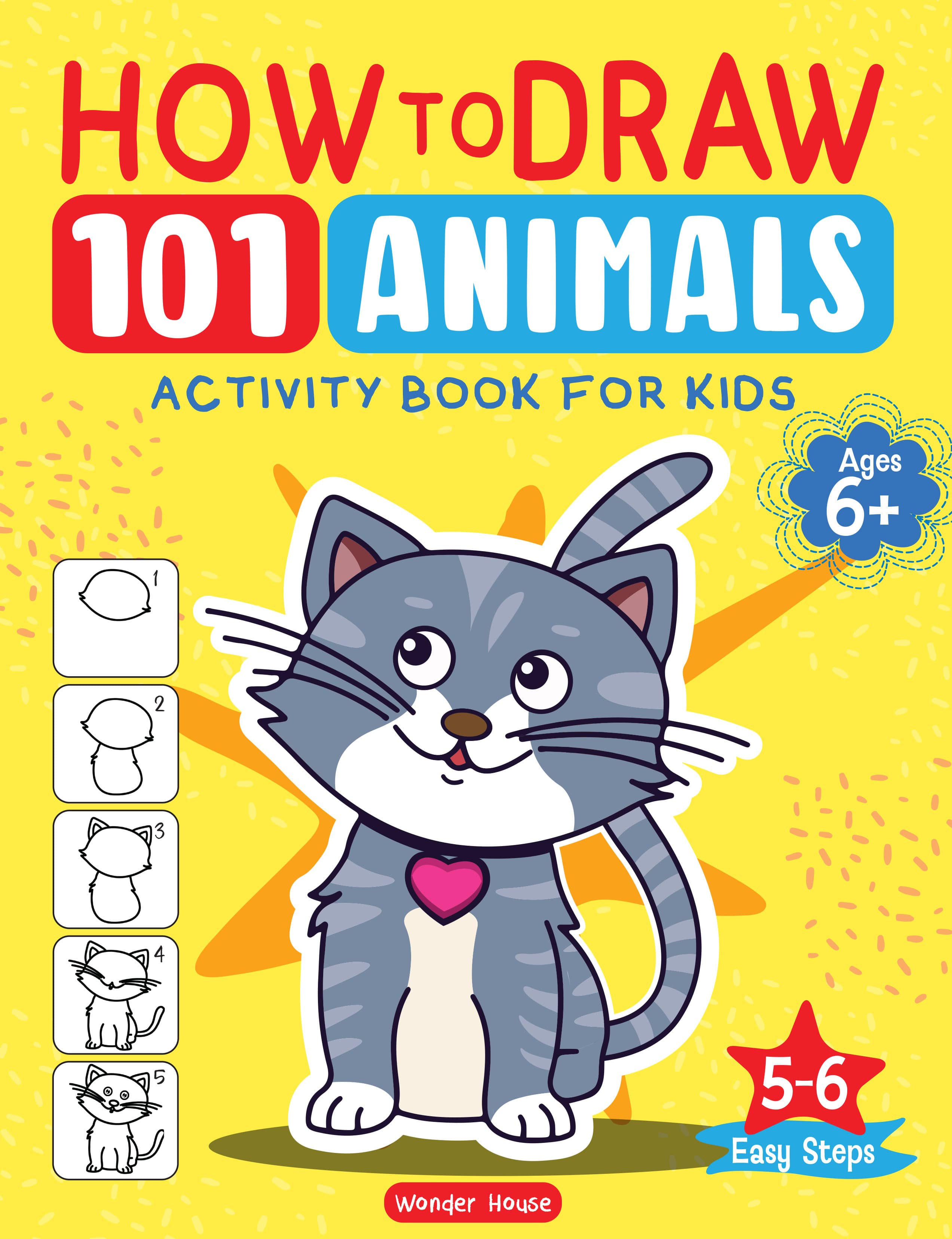 How to Draw: 101 Animals (Activity Books for Kids) (Ages 5+)