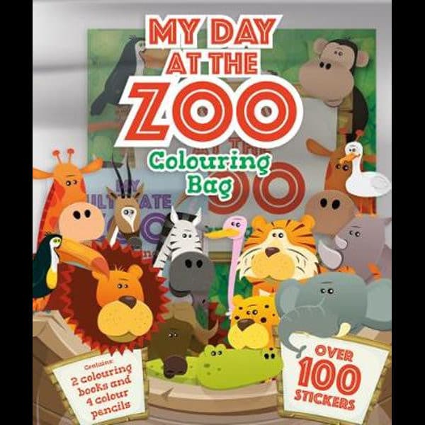 My Day at the Zoo Colouring Bag