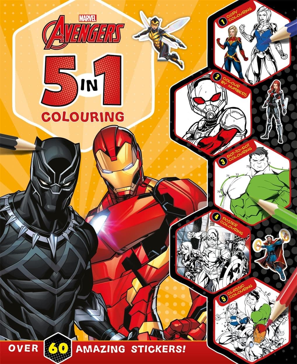Marvel Avengers 5 In 1 Colouring Book