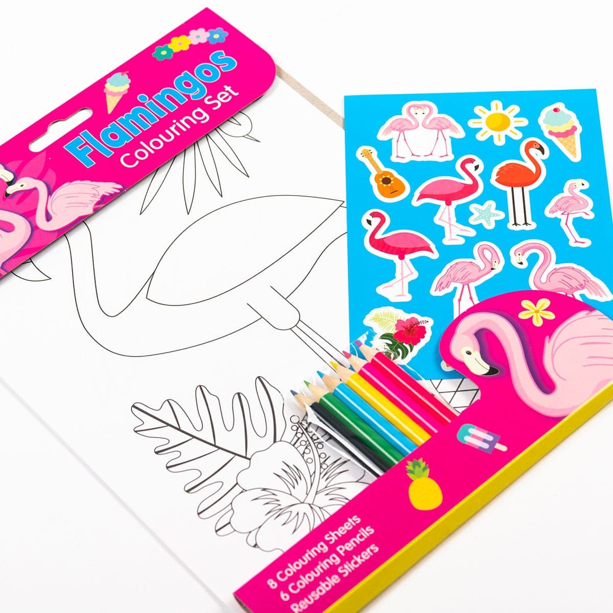 Flamingo Colouring Set
