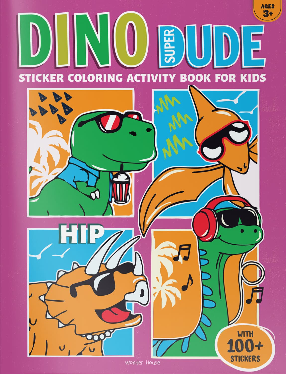 Dino Super Dude Sticker Coloring Book For Kids
